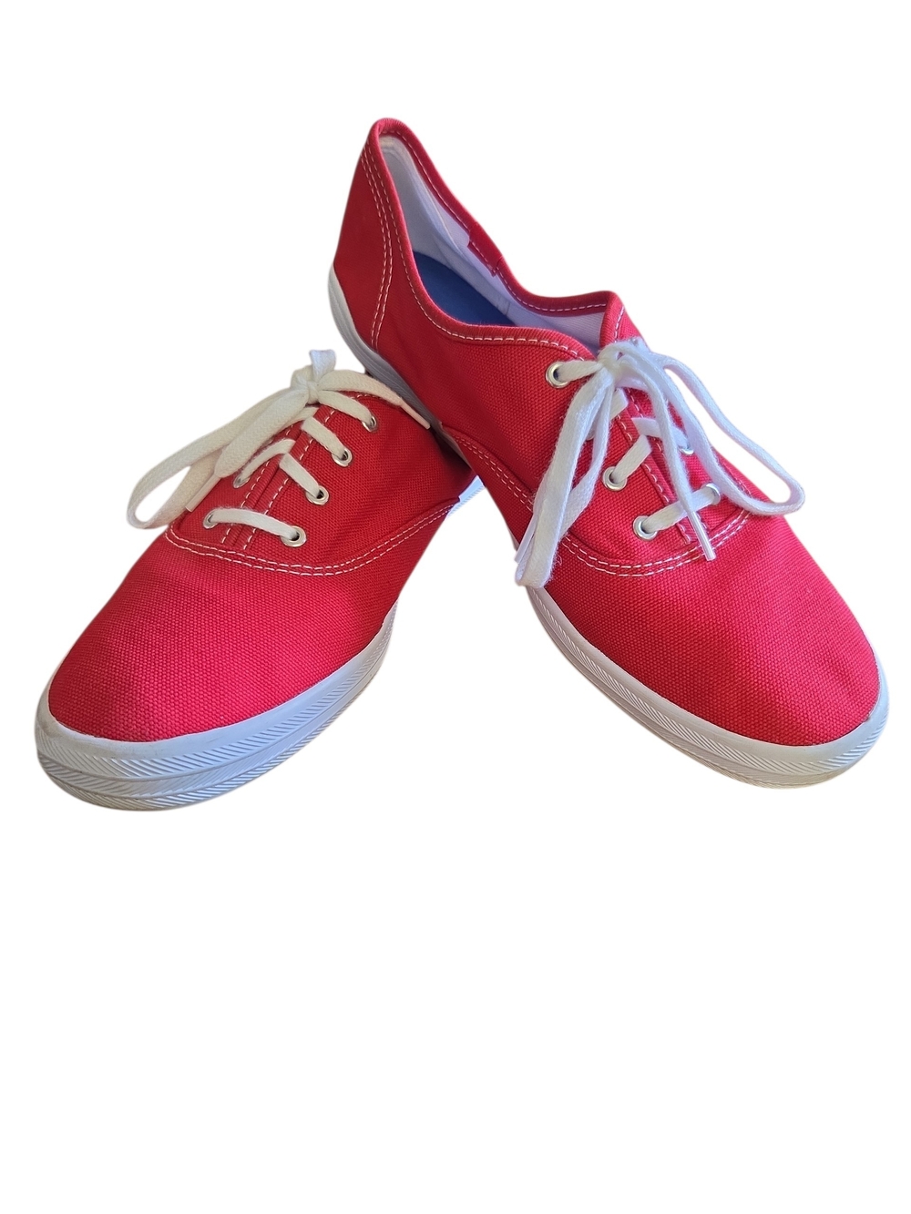 Keds Red Canvas Lace-Up Sneakers